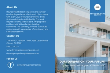Free Bi-Fold Real Estate and Property Sell Brochure Template to Edit Online