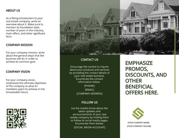 Free Tri-Fold Landscape Real Estate Brochure Template to Edit Online