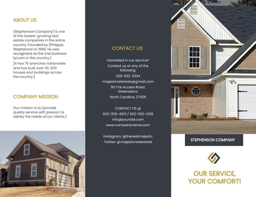 Free Tri-Fold House Staging Brochure Template to Edit Online