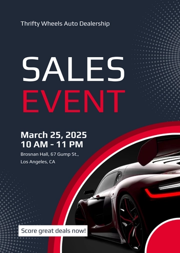 Free Car Dealership Invitation Template to Edit Online | Template.net