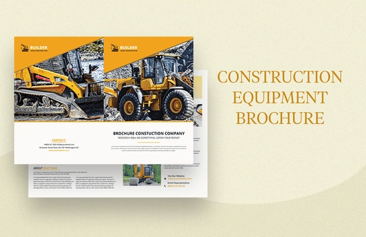 Construction Equipment Brochure Template