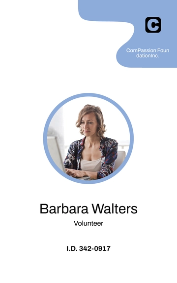 Free Charity Foundation ID Card Template to Edit Online
