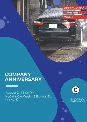 Free Car Wash Invitation Template to Edit Online