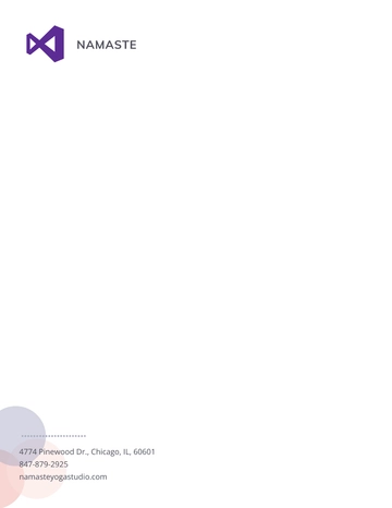 Free Yoga Instructor Letterhead Template to Edit Online