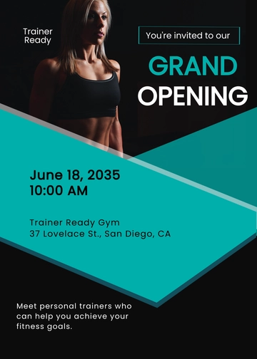 Free Personal Trainer Invitation Template to Edit Online