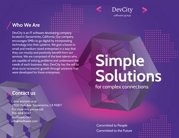Free IT Software Bi-Fold Brochure Template to Edit Online