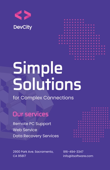 Free IT Software Poster Template to Edit Online