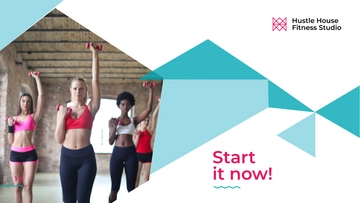 Free Fitness Studio Presentation Template to Edit Online