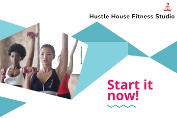Free Fitness Studio Postcard Template to Edit Online