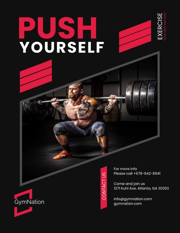 Free Gym Promotional Flyer Template to Edit Online | Template.net