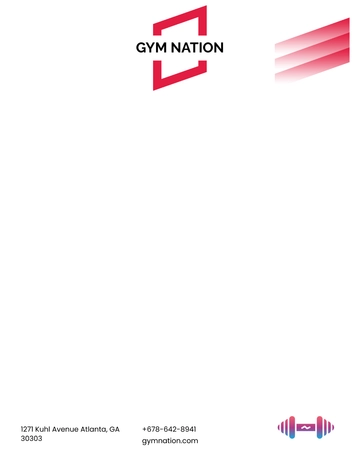 Free Gym Letterhead Template to Edit Online