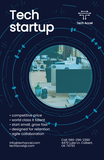 Free Tech Startup Poster Template to Edit Online