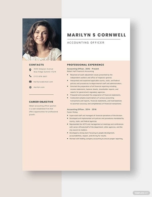 Accounting Officer Resume