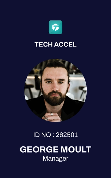 Free Tech Startup ID Card Template to Edit Online