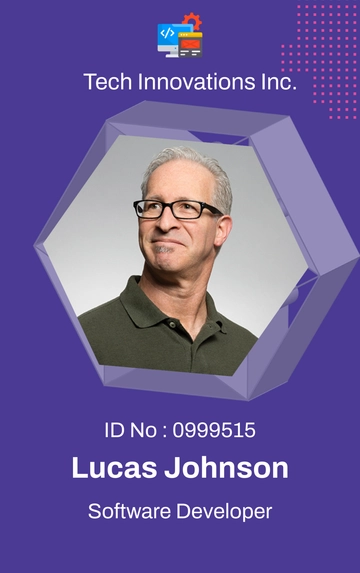 Free IT Software ID Card Template to Edit Online