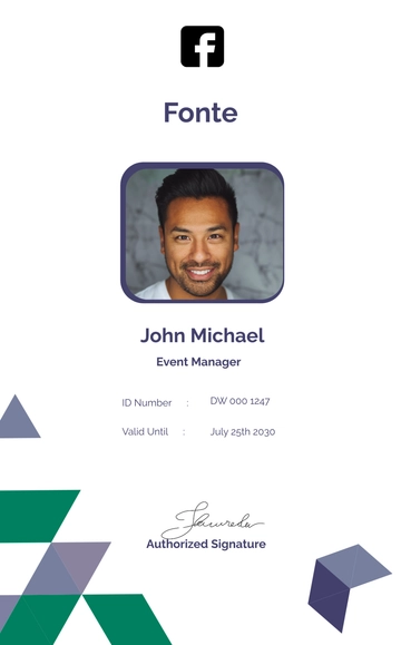 Free Event Management ID Card Template to Edit Online