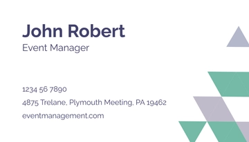 Free Event Management Business Card Template to Edit Online