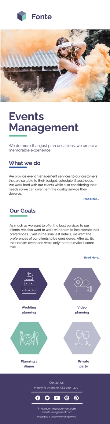 Free Event Management Email Newsletter Template to Edit Online