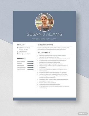 Agricultural Consultant Resume