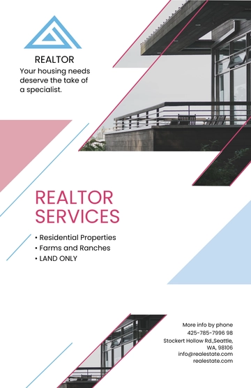 Free Real Estate Agent/Realtor Poster Template to Edit Online