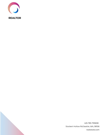 Free Free Real Estate Agent/Realtor Letterhead to Edit Online