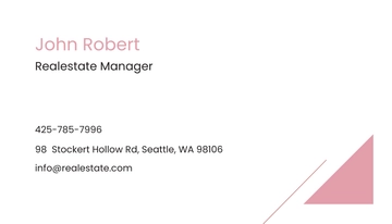 Free Real Estate Agent/Realtor Business Card Template to Edit Online