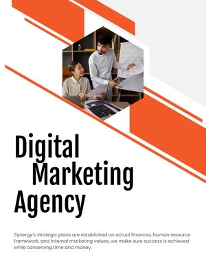 Free Digital Marketing Company Agency Pamphlet Template to Edit Online