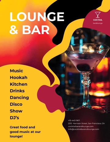 Free Bar/Lounge Flyer Template to Edit Online | Template.net Free Bar/Lounge Flyer Template to Edit Online | Template.net