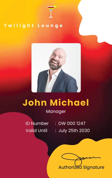 Free BarLounge ID Card Template to Edit Online Free BarLounge ID Card Template to Edit Online