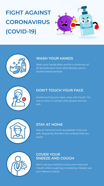 Free CoronaVirus Digital Signage Template to Edit Online
