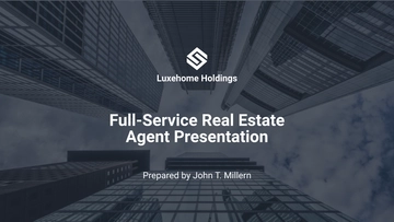 Free Real Estate Agent Presentation Template to Edit Online