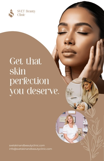 Free Skin Beauty Clinic Poster Template to Edit Online