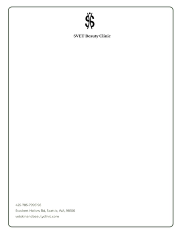 Free Skin Beauty Clinic Letterhead Template to Edit Online