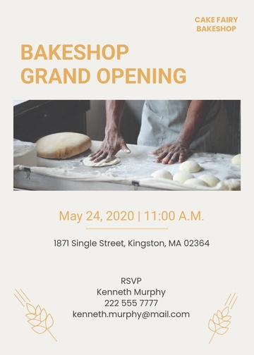 Free Bakery Invitation Template to Edit Online | Template.net
