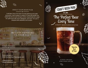Free Pub Bi-Fold Brochure Template to Edit Online