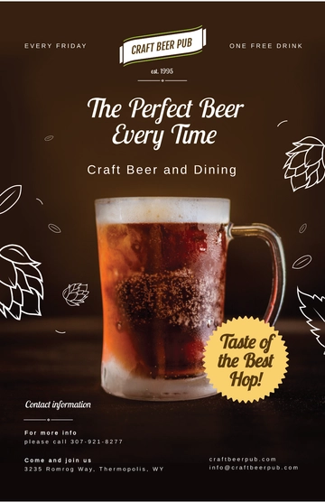Free Pub Poster Template to Edit Online