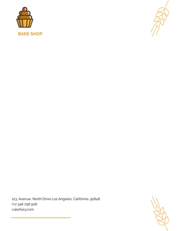 Free Bakery Business Letterhead Template to Edit Online
