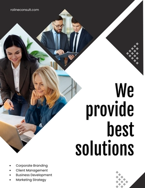 Free Business Consultant Pamphlet Template to Edit Online