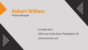 Free Business Consultant Business Card Template to Edit Online