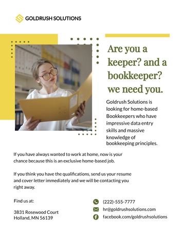 Free Work From Home Promotional Flyer Template to Edit Online