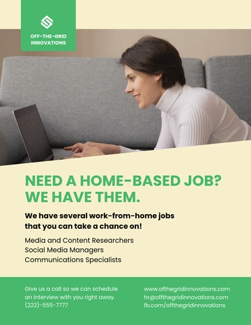 Free Work at Home Flyer Template to Edit Online | Template.net