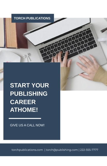 Free Simple Work From Home Poster Template to Edit Online