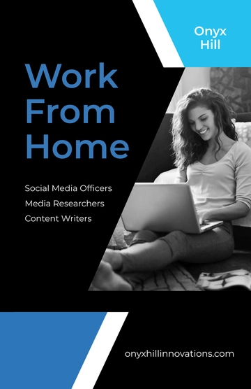 Free Elegant Work From Home Poster Template to Edit Online