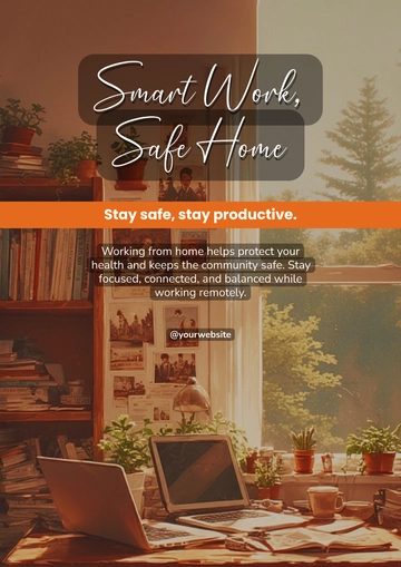 Free Stay Home Work From Home Poster Template to Edit Online