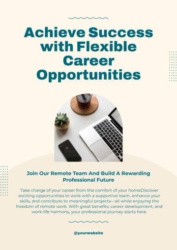 Free Work From Home Job Poster Template to Edit Online