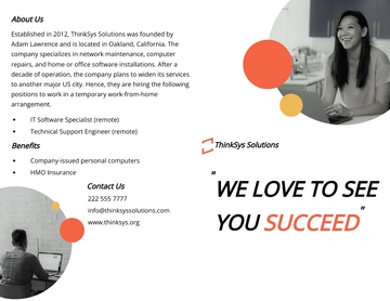 Free Bi-Fold Simple Work From Home Brochure Template to Edit Online