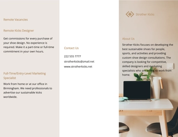 Free Modern Tri-Fold Work From Home Brochure Template to Edit Online