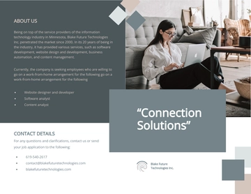 Free Creative Bi-Fold Work From Home Brochure Template to Edit Online