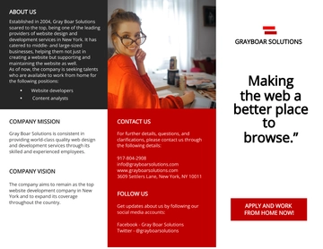Free Work From Home Hiring Tri-Fold Brochure Template to Edit Online