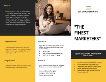 Free Work From Home Tri-Fold Job Brochure Template to Edit Online